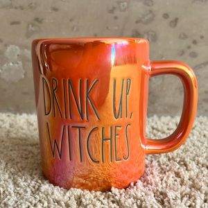 🆕 Brand New! Rae Dunn DRINK UP,
WITCHES Iridescent Orange Color Mug